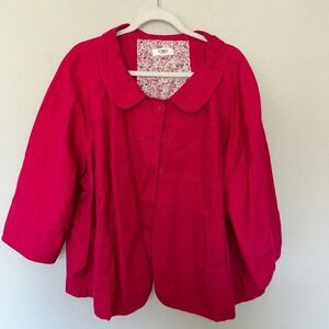 Cato Pink Jacket Women's Jacket Preppy Spring Retro Event Going out Career 2XL‎